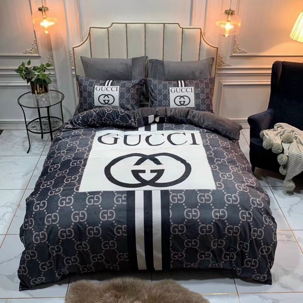 Bộ 4 Món Chăn Ga Gối Nỉ Nhung Thương Hiệu Nhập Khẩu Cao Cấp - Meo Meo Bedding