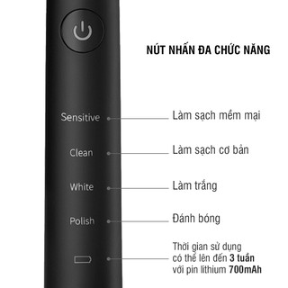 Bàn chải đánh răng điện lock&lock sạc không dây enr346 màu trắng & màu đen - ảnh sản phẩm 5