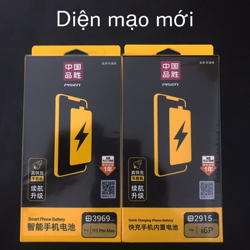 PIN PISEN cho các dòng ip 5s/5se/6/6s/6plus/6splus/7/7plus/8/8plus/X/Xs/Xr/Xsmax/11/11Pro/11Promax + Bộ Vít tháo lắp
