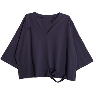 Áo Croptop Thụng Trơn Rách (croptop đẹp)