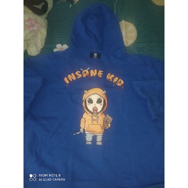 Áo Hoodie Insane Clo màu xanh cô ban size L