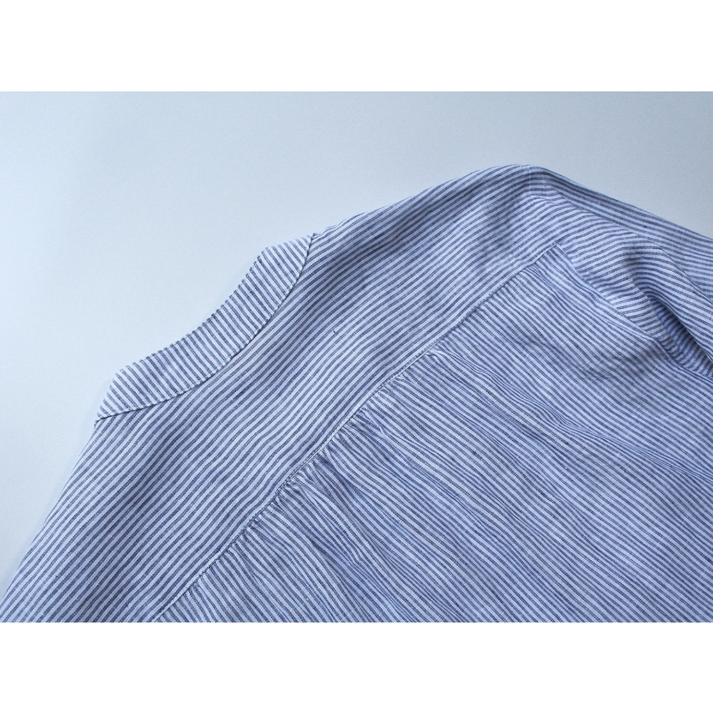 Đầm linen sơ mi cổ trụ - NAOKI DRESS - by Tháng Năm