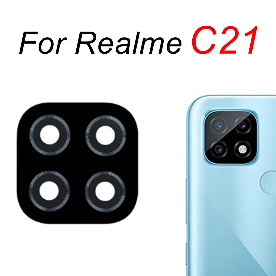 Mặt kính máy ảnh sau và keo thay thế cho Realme C3 C11 2021 C12 C15 C17 C20