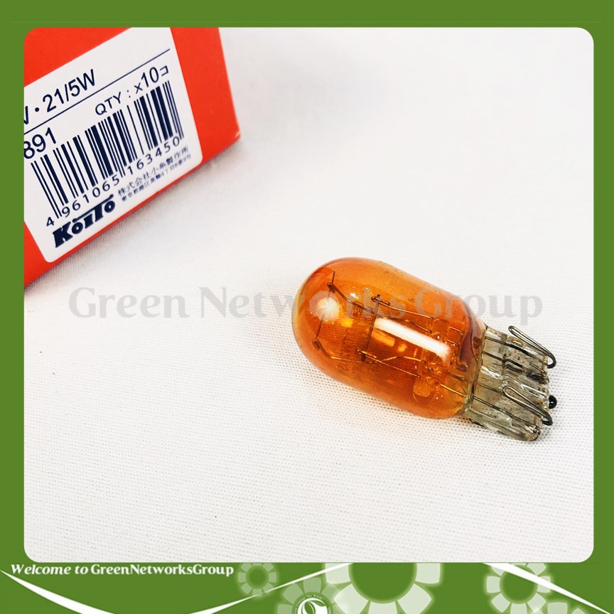 Đèn lùi ô tô chân T20 Halogen cam KOITO 12V 21/5W Greennetworks