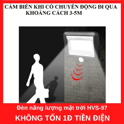 Đèn năng lượng mặt trời sân vườn cảm biến chuyển động giá rẻ HVS97 100 LED | BigBuy360 - bigbuy360.vn