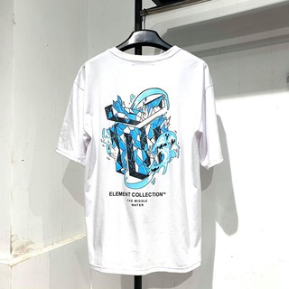 Áo thun tay lỡ ELEMENT đen trắng - Gin store