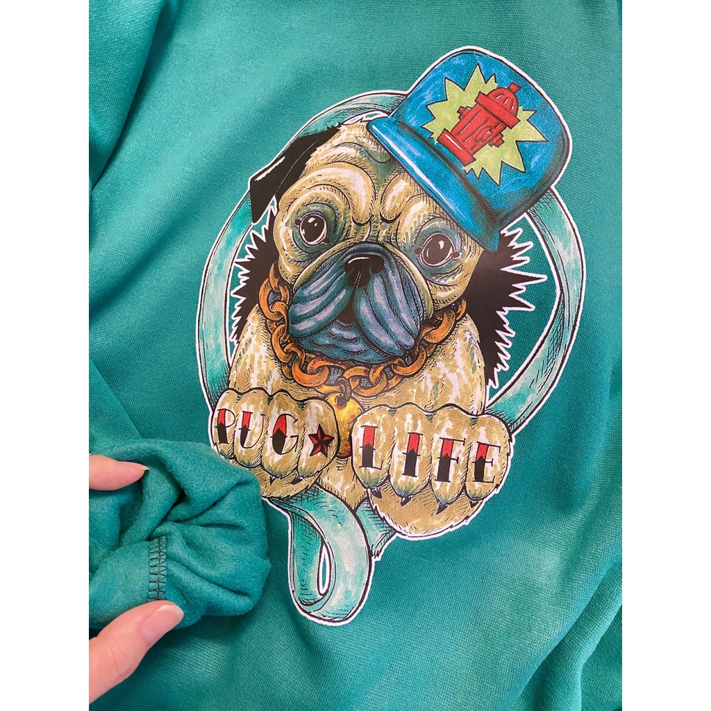 Sweater đen nỉ bông OK.52