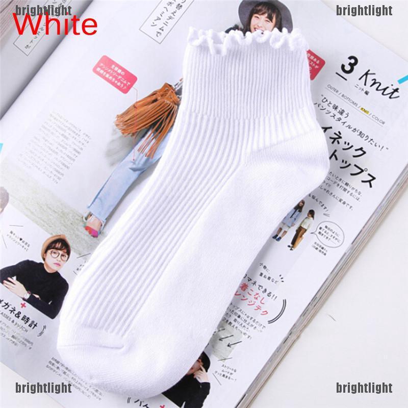 Vớ cotton Phối Ren Kiểu Dáng Dễ Thương Xinh Xắn