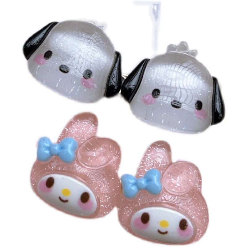 Kẹp Tóc Trong Suốt Họa Tiết Hoạt Hình Phong Cách Hàn Quốc