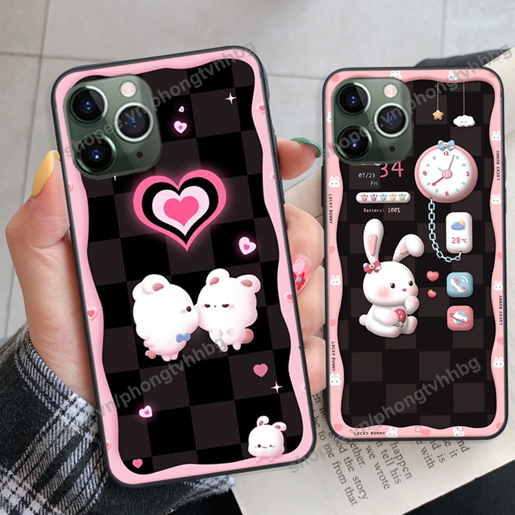 Ốp lưng Iphone 12 -IPHONE 12 PRO-IPHONE 12 MINI-IPHONE 12 PRO MAX gấu,thỏ trắng , đồng hồ dễ thương cute cực đẹp