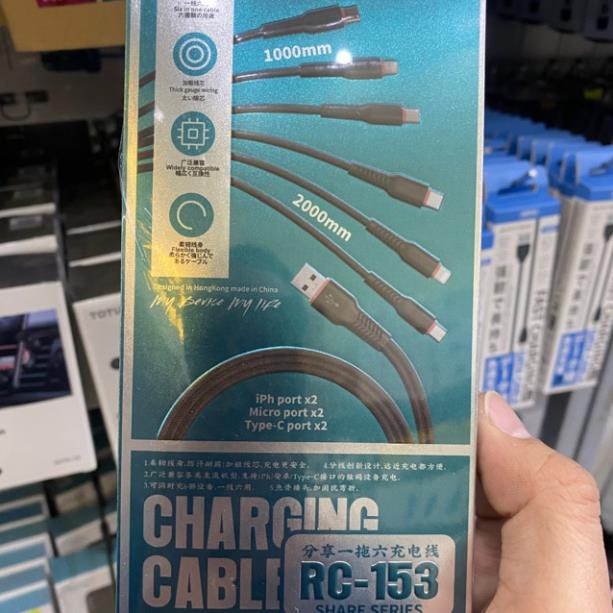 Cáp sạc 6 đầu Remax RC-153