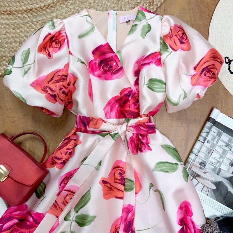 [Hình Thật] Đầm Hoa Xoè_Cao Cấp_Nông Minh Giang | BigBuy360 - bigbuy360.vn