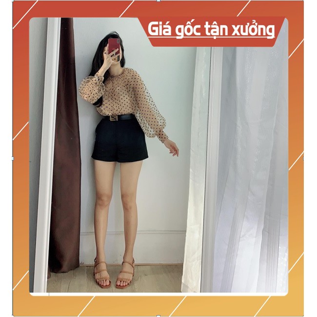 XẢ HÀNG SET ÁO CHẤM BI TAY BỒNG KÈM ÁO 2 DÂY CỰC CANH XẢ, CHẤT LIỆU CỰC ĐẸP