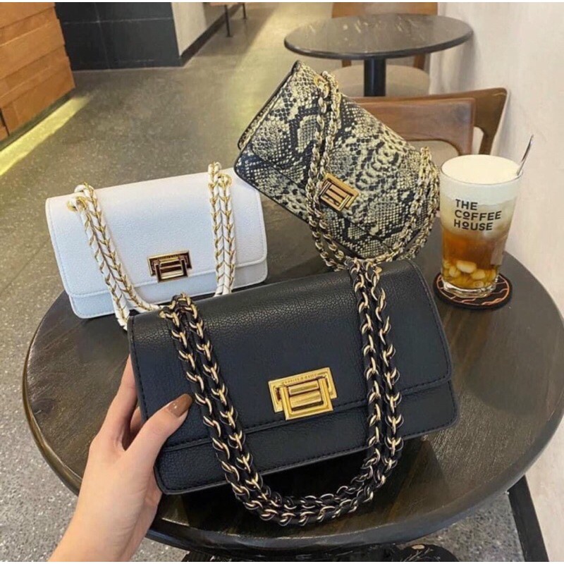 Túi Khoá Gập Da Rắn Đủ Màu Hàng Đẹp