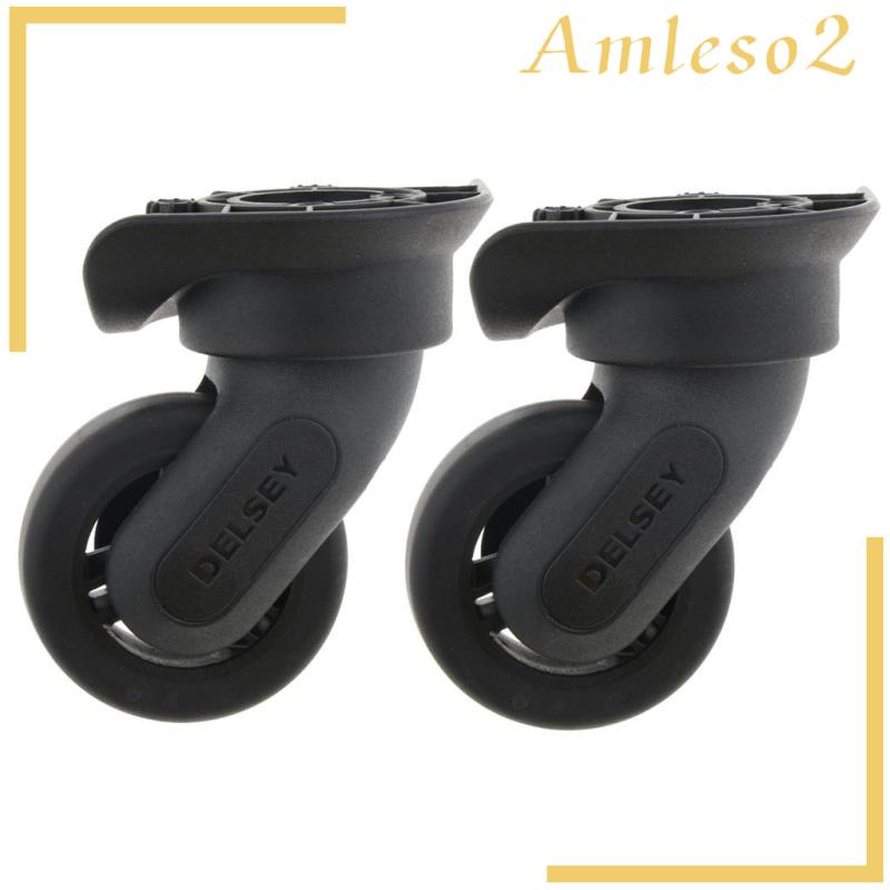 1 Cặp Bánh Xe Xoay 360 Độ Chuyên Dụng Cho Vali Du Lịch ° Bánh Xe Xoay A84 Màu Đen