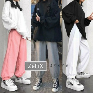Quần Jogger Simple Bo Gấu Form Rộng Ulzzang Unisex (4 Màu) ZEFIX STORE
