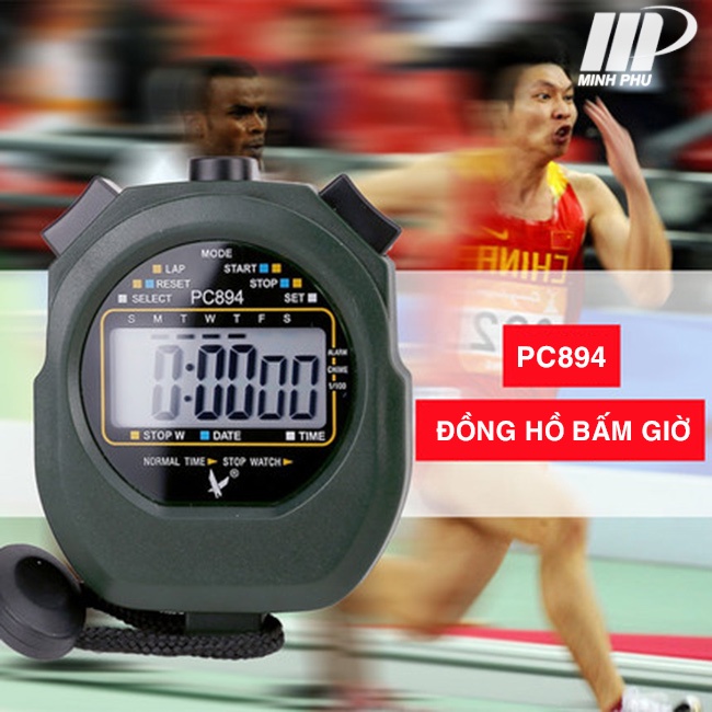 Đồng hồ bấm giây PC-894 ⚡ Đồng hồ thể thao giá rẻ - Bộ nhớ 1 LAP