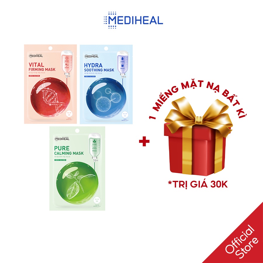 Mặt nạ Mediheal dưỡng da dịu nhẹ Vital Firming - Pure Calming - Hydra Soothing Mask 20ml