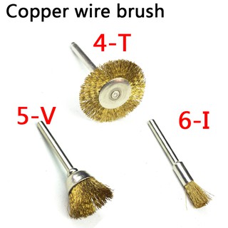 2 chổi đồng đánh rỉ sét kiểu dĩa, chụm, xòe dùng cho khoan mini cầm tay (DO082x2,DO081x2,DO128x2) - Luân Air Models