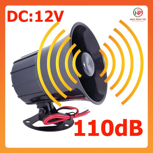 Còi hú báo động 12V ES-626 dùng nguồn 12V 15W còi hú to 110dB