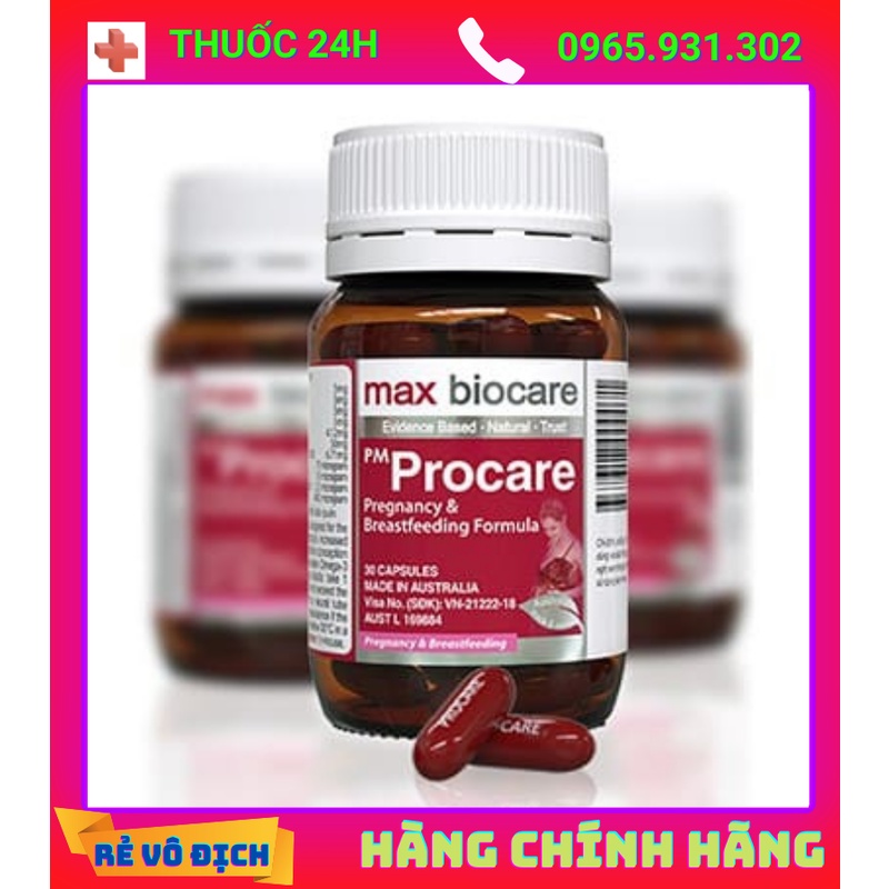 ✅[HÀNG CHÍNH HÃNG] PM Procare lọ 30 viên vitamin tổng hợp cho bà bầu từ