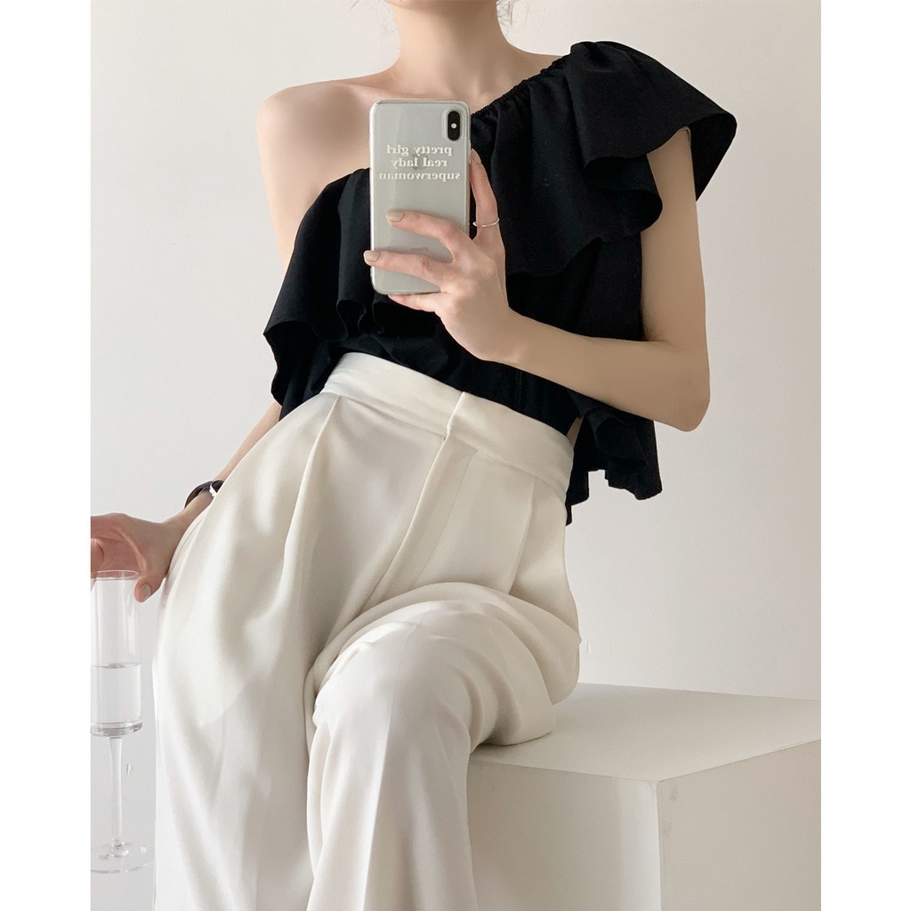 Áo Kiểu Trễ Vai Không Tay Phong Cách Thời Trang Mùa Hè 2022