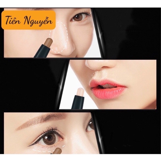 Thỏi Kem Che khuyết điểm và phấn bắt sáng 2 đầu tiện dụng AGC Hàn
