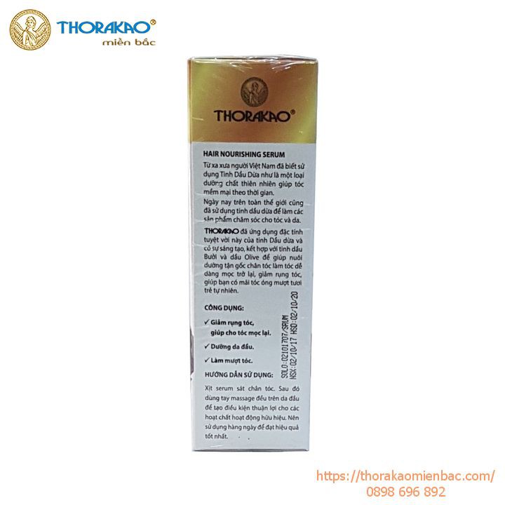 Serum dưỡng tóc Thorakao 75ml (Bưởi, Dầu Dừa, Olive)