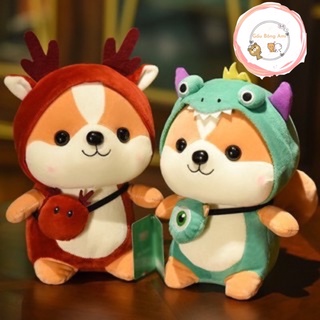 Gấu bông Chó Shiba cosplay size 25cm - Đồ chơi quà tặng Hot Trend - Gấu Bông AMI