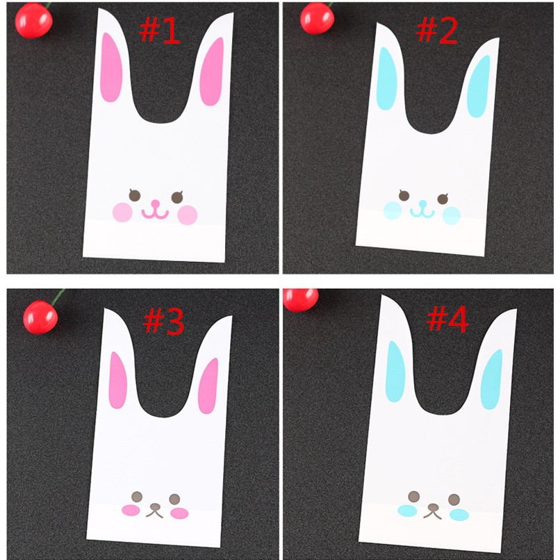 20pcs Rabbit Cookie Plastic Candy Biscuit Packaging Gift