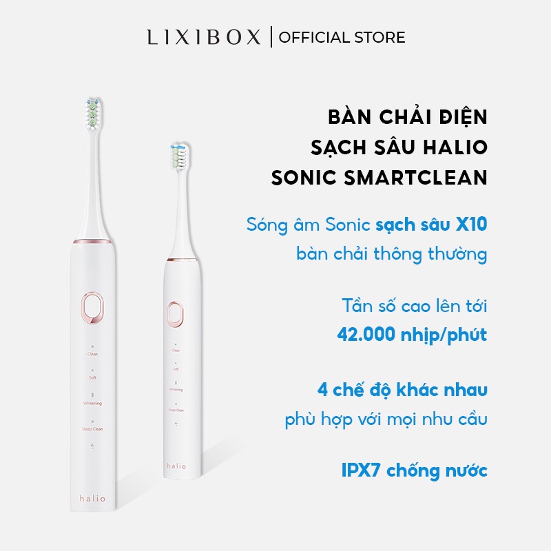 Bàn chải điện Halio Sonic SmartClean Electronic Toothbrush