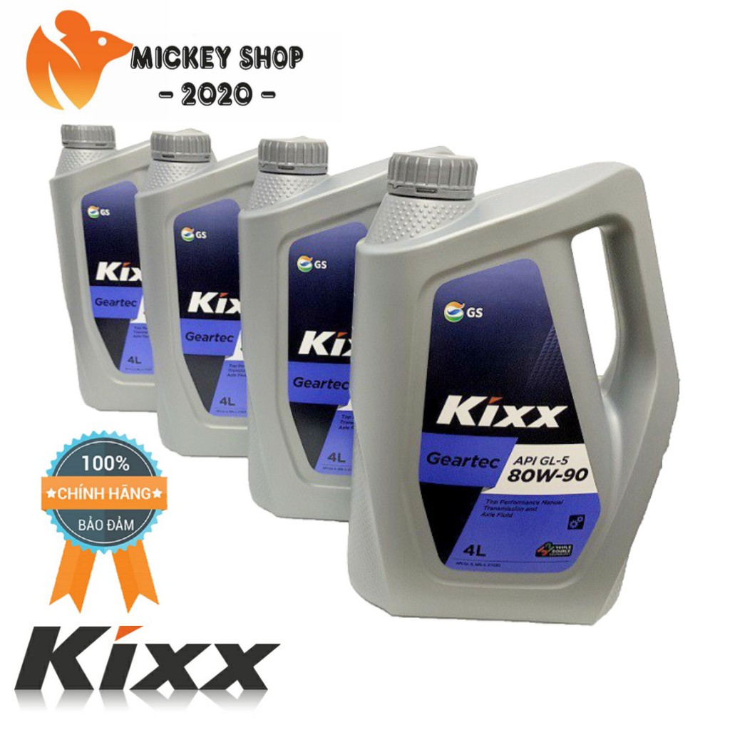 Dầu hộp số, nhớt láp KIXX API GL-5 80W-90/85W-140 4L - CHÍNH HÃNG