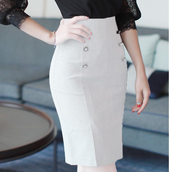 Chân váy bút chì cách điệu thiết kế phom chuẩn chất liệu vải nhập có độ co giản thanh lịch công sở MS01