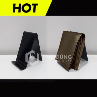 COMBO 10 Kệ Mica Trưng Bày Bóp Ví Cao (Đen)