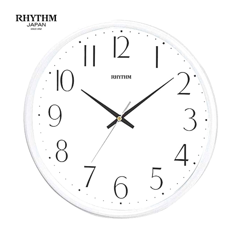 Đồng hồ treo tường Nhật Bản Rhythm CMG817NR03 Kt 32.0 x 4.8cm, 760g Vỏ nhựa. Dùng Pin.