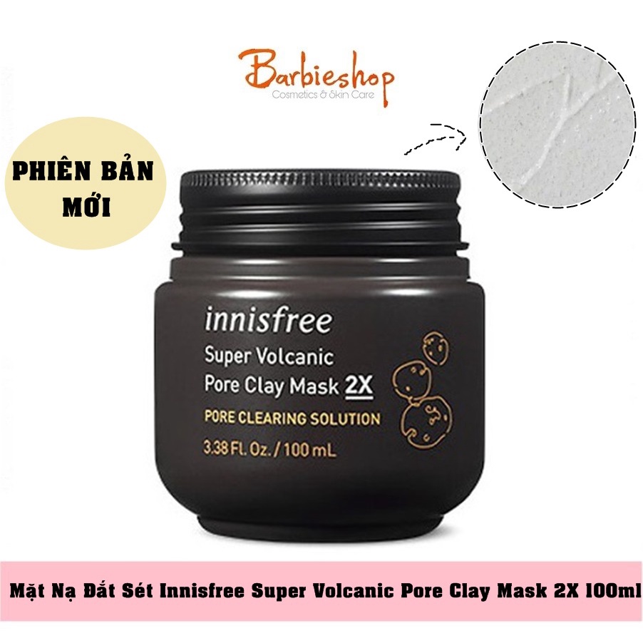 MẶT NẠ ĐẤT SÉT INNISFREE SUPER VOLCANIC PORE CLAY MASK 2X 100ML (MẪU MỚI )