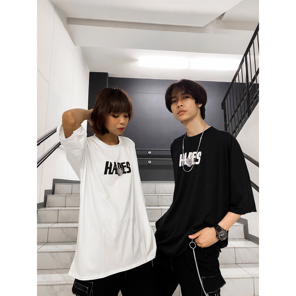 Áo Thun Unisex tay lỡ form rộng siêu đẹp cho cả nam và nữ- Áo Phông SÓI HADES 2 màu RÔ STORE AT19