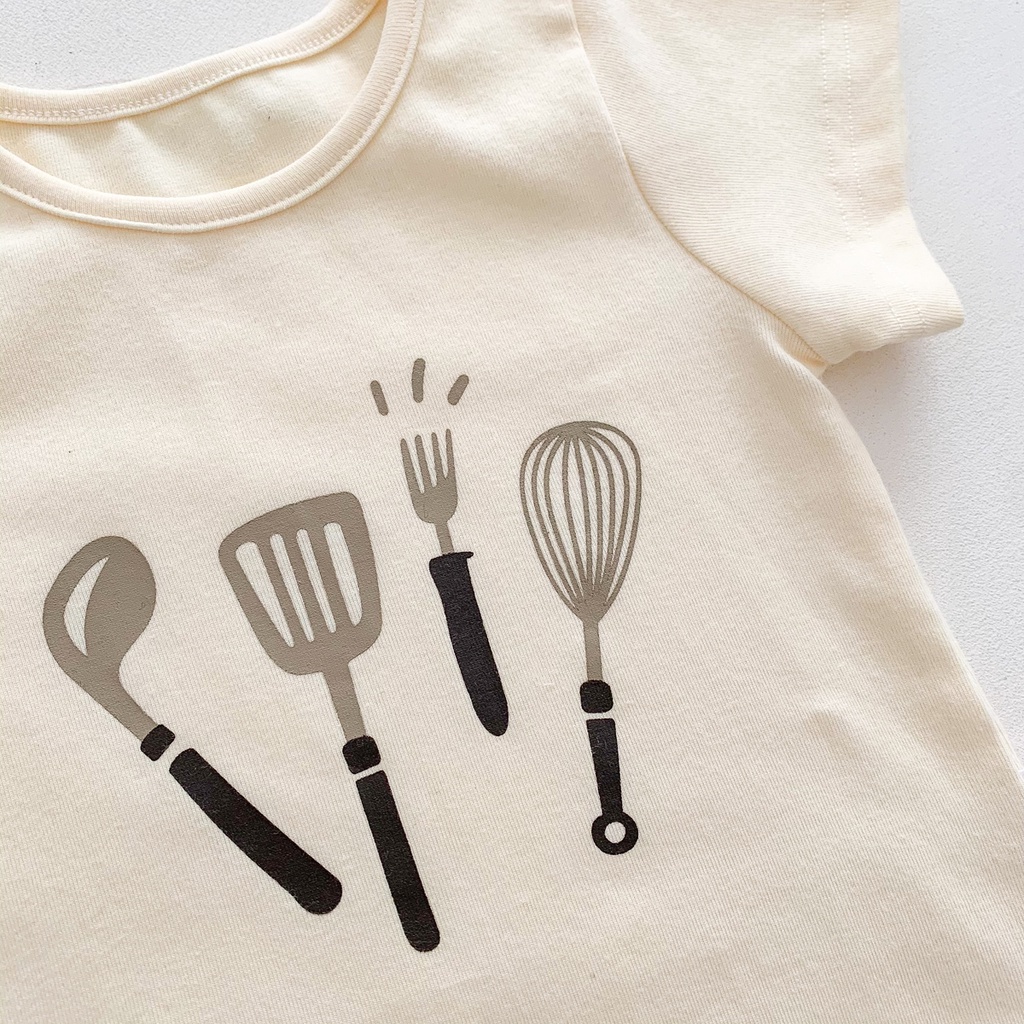 Jumpsuit DàI Tay In HoạT HìNh + Mũ Dễ Thương Cho Bé GáI