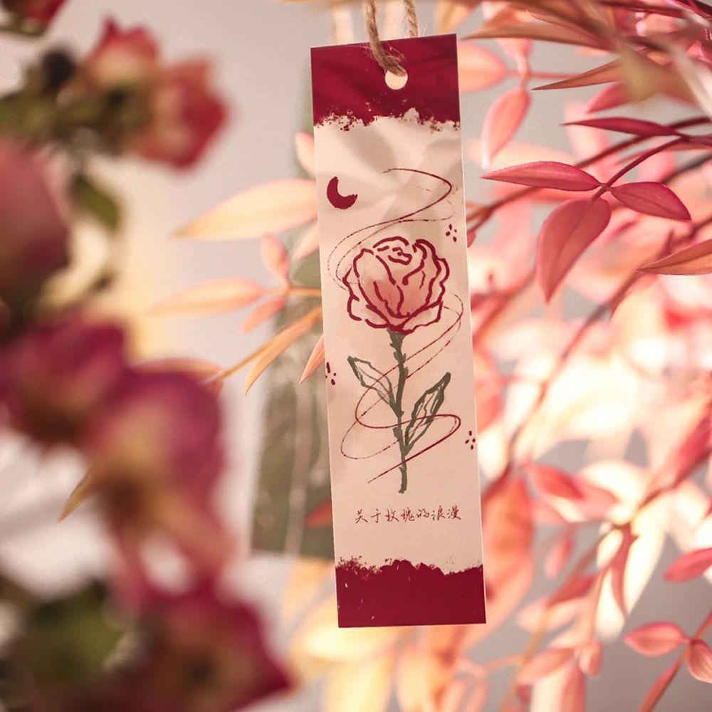 Phụ Kiện Giá Đỡ Sách Giấy Đánh Dấu Trang Sách Hình Hoa Hồng Đơn Giản Dành Cho Học Sinh