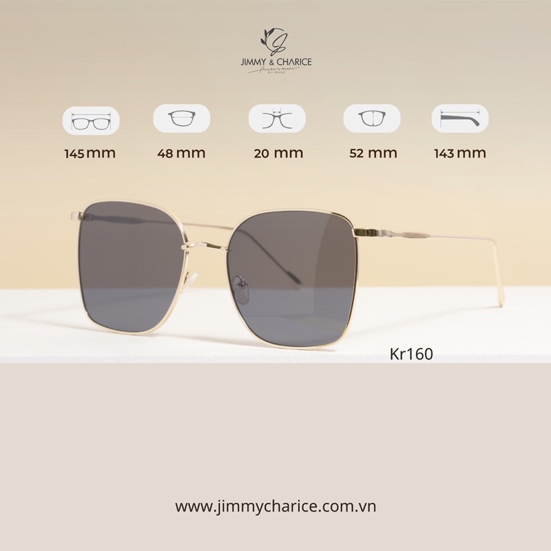 Kính râm Jimmy Charice REME kim loại cao cấp chống Uv400  Kr189