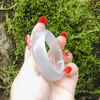 Vòng tay đá mắt mèo trắng thiên nhiên