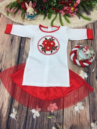 Set áo dài cách tân mẹ và bé