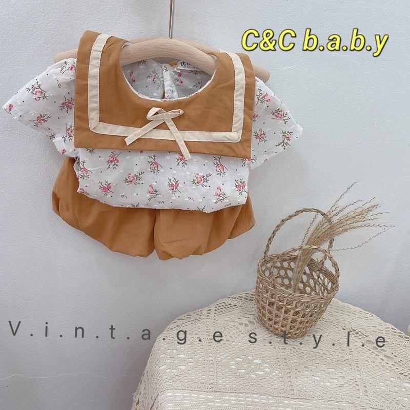 SET ÁO HOA MIX QUẦN BOOM SIÊU XINH CHO BÉ GÁI