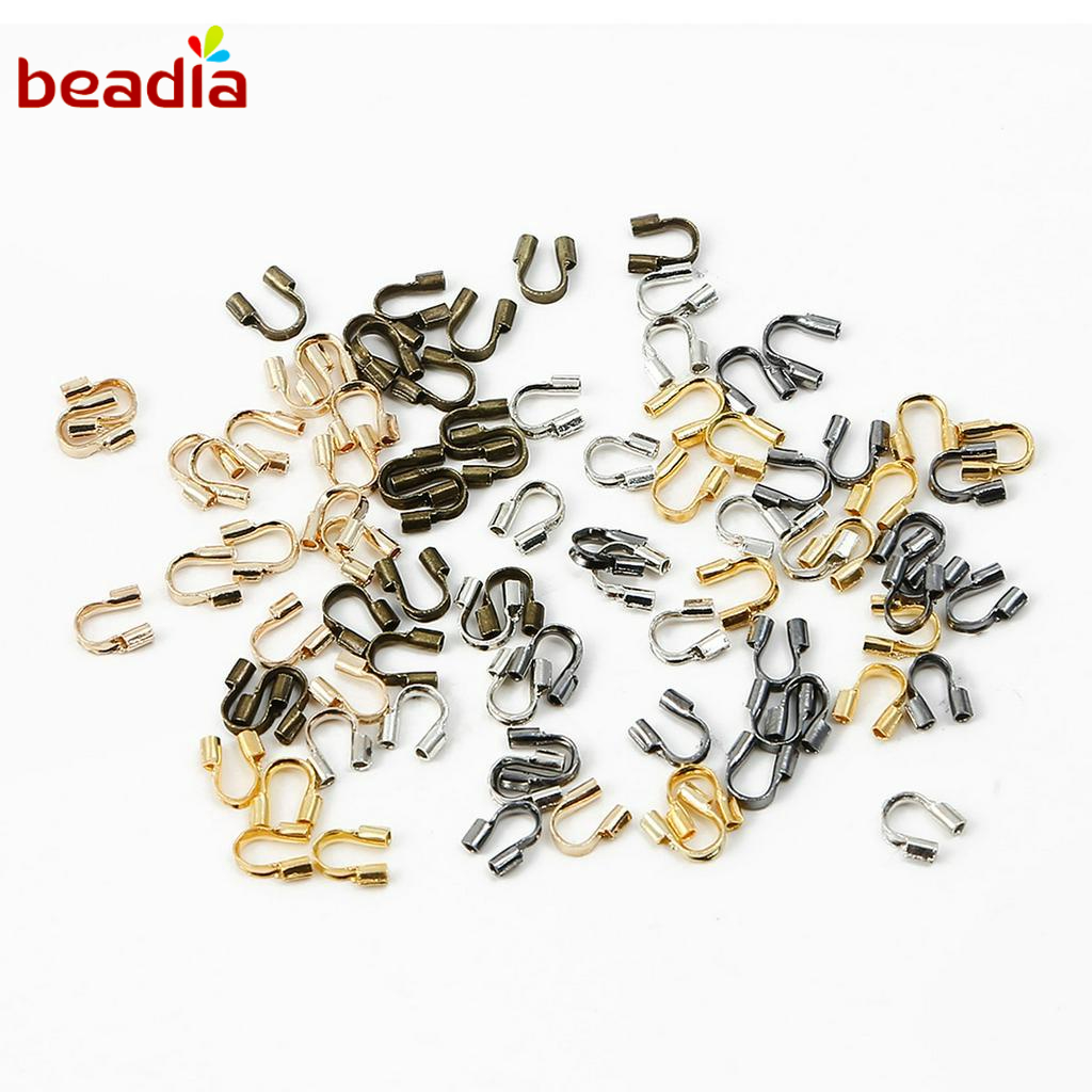 Beadia Set 100 Khóa Chữ U 4mm Bảo Vệ Dây Cáp Tiện Dụng