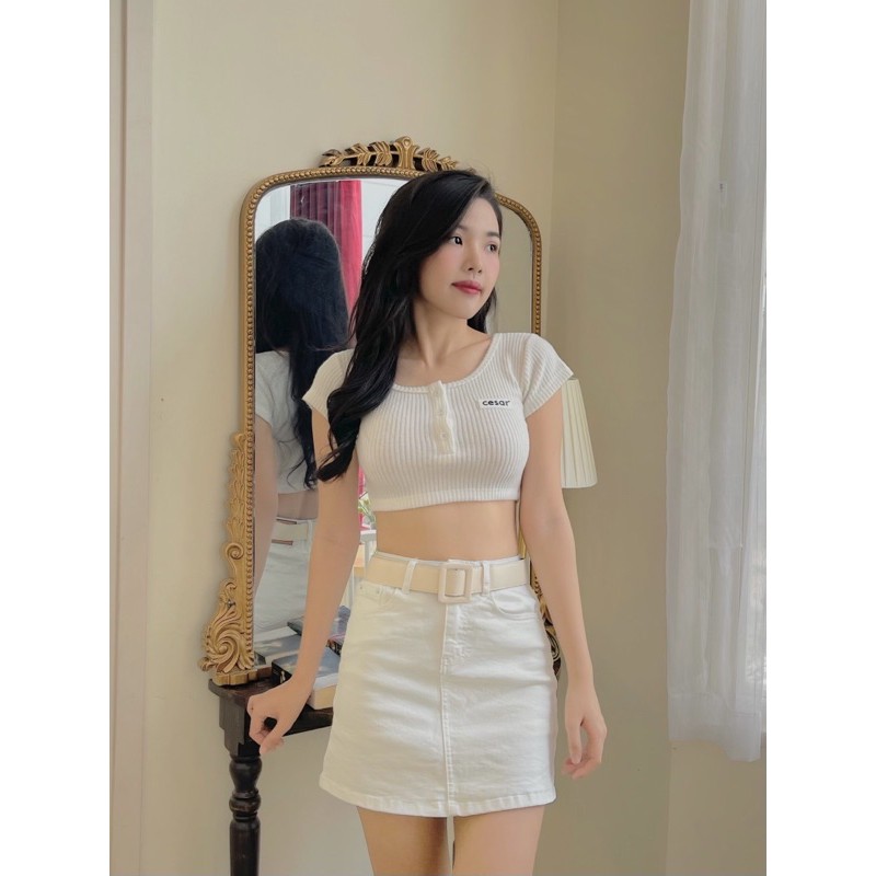 [Mã WAMT10K giảm 10k cho đơn 0k] ÁO CESAR TOP (TRẮNG GÂN) | BigBuy360 - bigbuy360.vn