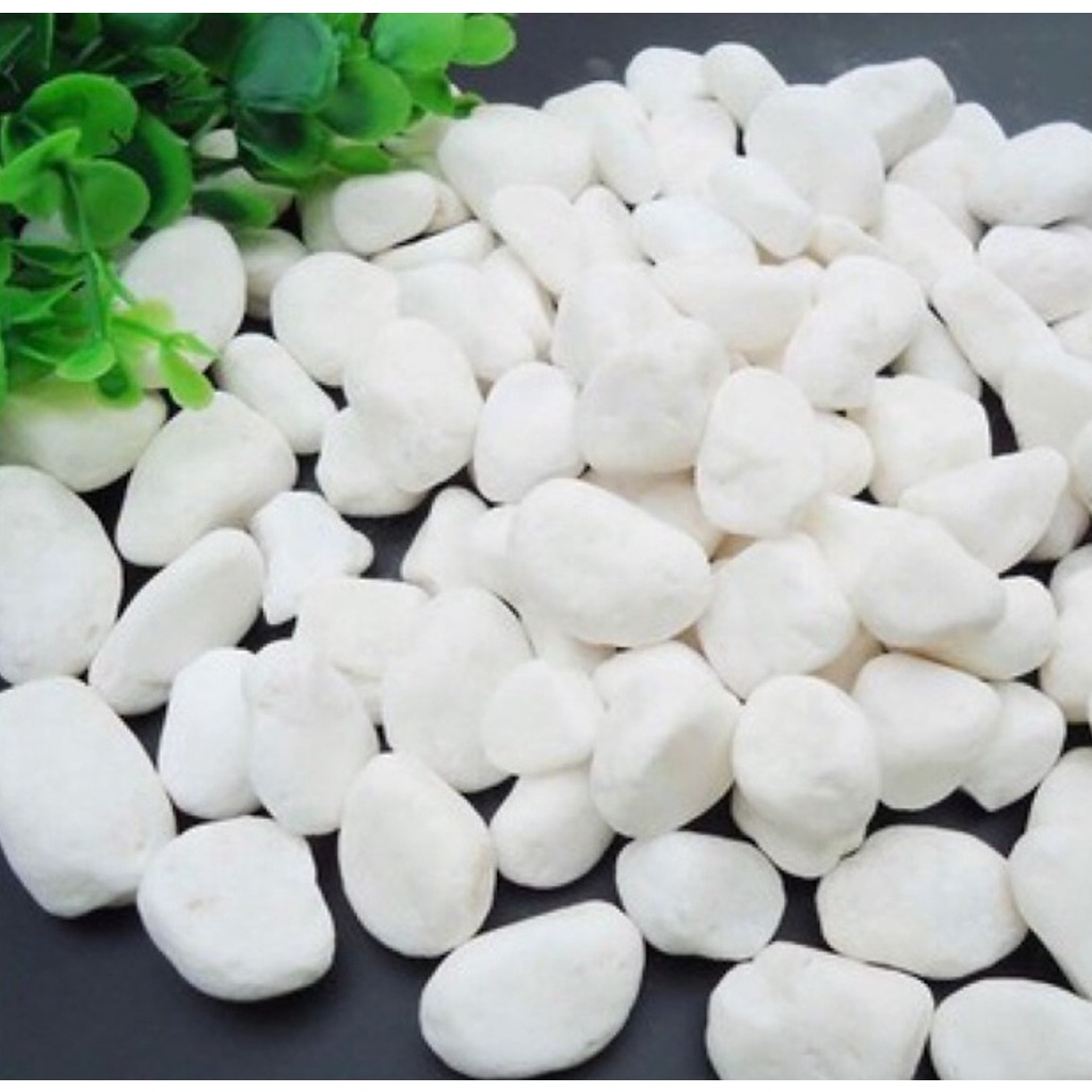 Sỏi trắng, 200g,  trang trí tiểu cảnh, trang trí mô hình, hồ cá, chậu cây, đính tường, sân vườn, handmade