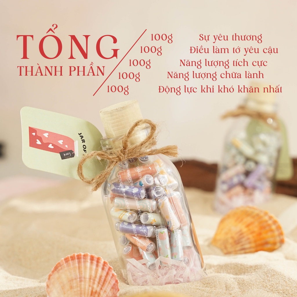 Lọ Yêu Thương Jar Of Love Quà Tặng Cho Cặp Đôi - Ẩn Chứa 50 Thông Điệp Yêu Thương Và Chữa Lành | Lọ Healing Guudvibe