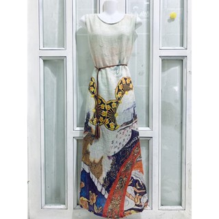 Đầm maxi dáng suông không tay