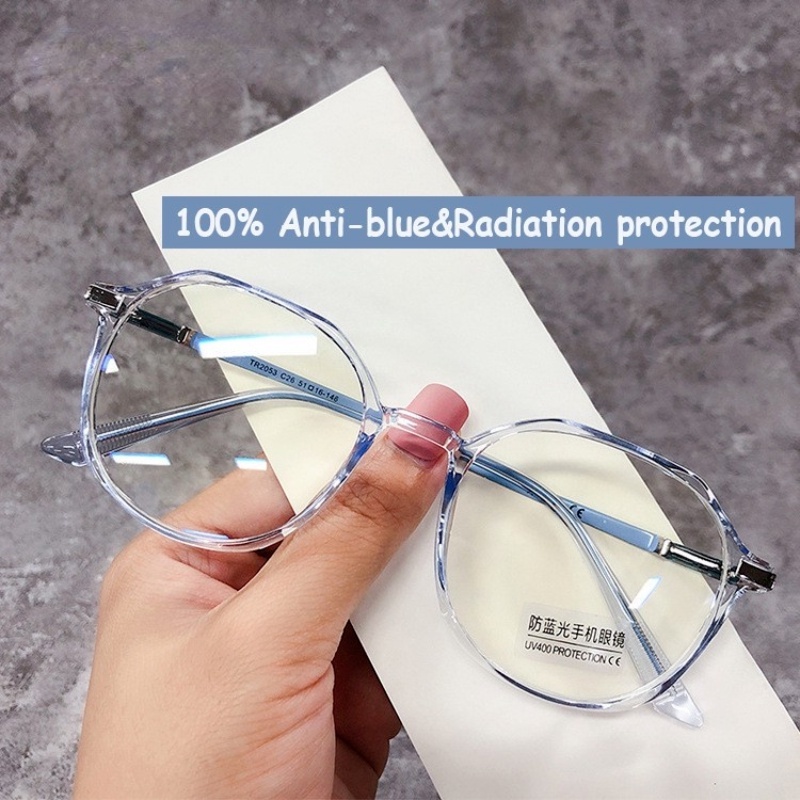 Mắt kính gọng tròn chống tia bức xạ thời trang cho nam và nữ