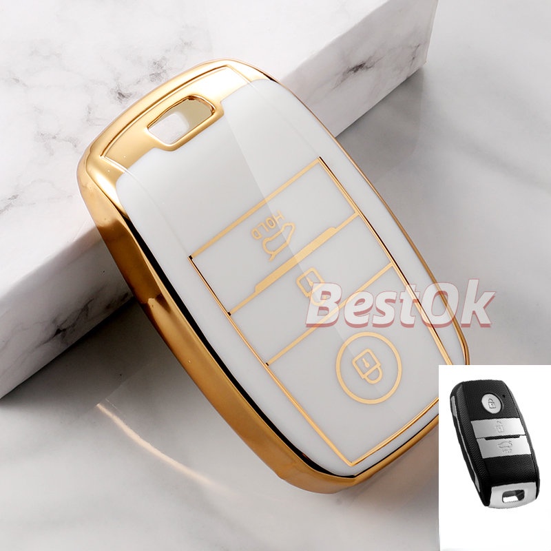 ốp chìa khoá Kia - k3 , Kia morning - Soluto - Seltos - Sonet - Móc da đính đá Bao Da Chìa Khóa Ô tô Kia Seltos,Soluto,K3, Cerato 14-18, Sorento, Morning 2021